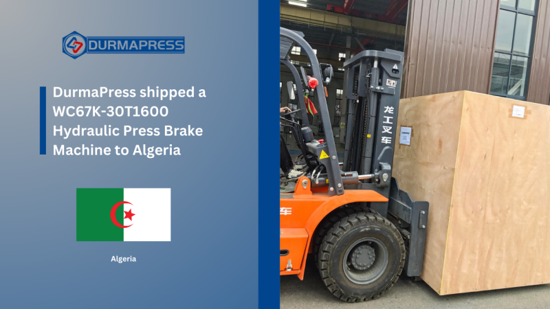 DurmaPress shipped a WC67K-30T1600 Hydraulic Press Brake Machine to Algeria
