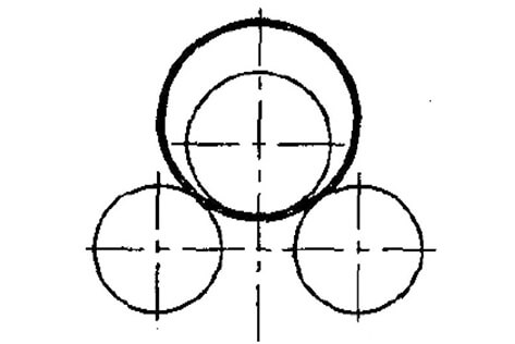 Symmetrical three-roller plate rolling machine