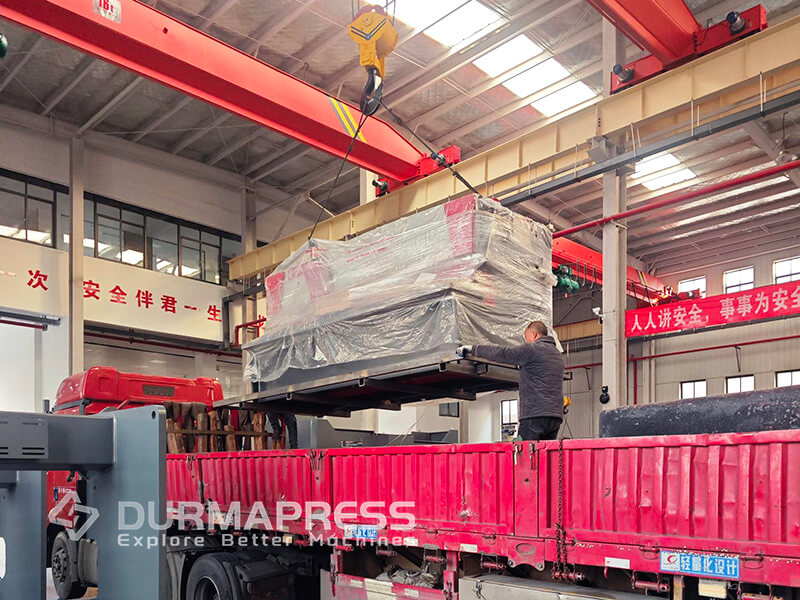 Transporting the press brake onto a truck